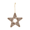 Hanger star paper rope 18x1x18cm Brown