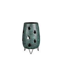 Lantaarn ''Tree'' groen - Metaal - h19,5xd12cm