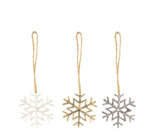 Hanger snowflake aluminium 12x0.5x12cm Mixed Multi