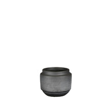 Aveiro pot rond zwart - h13xd15cm