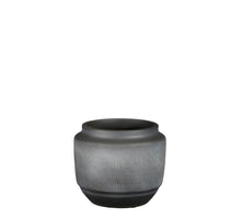 Aveiro pot rond zwart - h17xd21cm