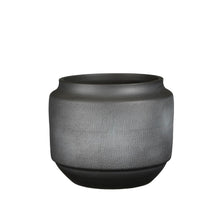 Aveiro pot rond zwart - h25xd31cm