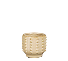 Boaz pot round beige - h11,5xd12,5cm