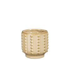 Boaz pot round beige - h13,5xd14,5cm
