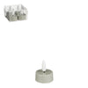 Green LED tea light, 4 pieces, battery operated - h4.6 x d3.8 cm