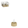 Theelicht led taupe 4 stuks battery operated - h4,6xd3,8cm