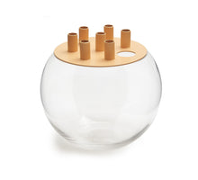 Glass ball tulip vase Ø20x17cm apricot