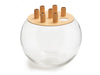 Glass ball tulip vase Ø20x17cm apricot