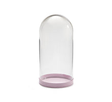 Glass bell jar Ø10x20,5cm pink