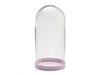 Glass bell jar Ø10x20.5cm pink
