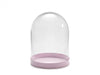 Glass bell jar Ø12x15.5cm pink