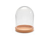 Glass bell jar Ø12x15.5cm apricot
