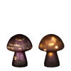 Lamp mushroom glass purple 2 ass 10 led battery - h15xd12cm