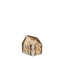 House gold recycled glass - l8.5xb6.5xh7.5cm