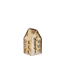House gold recycled glass - l6.5xw6.5xh11.5cm