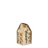 Huis goud recycled glas - l6,5xb6,5xh11,5cm