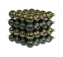 cb. 64 glasballen/cap pine green 40 mm