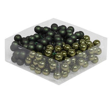 cb. 144 glasballen/wire pine green 20 mm