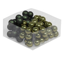 cb. 72 glasballen/wire pine green 30 mm