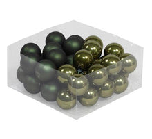 cb. 36 glasballen/wire pine green 40 mm