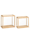 Kabinet bruin set van 2 FSC 100% - l53xb30xh48cm