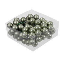 cb. 72 glassballs/wire granite green 30 mm