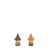 Paddestoel gnoom bruin oranje 2 assorti FSC Mix - l6,5xb12xh2cm