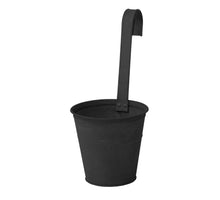 Zinc Vintage Black Fence Hanging Pot D16H15/35