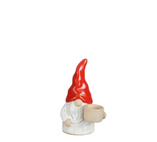 Santa Claus candlestick red - l9xb6.5xh14cm