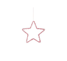 Ornament ster roze - d15cm
