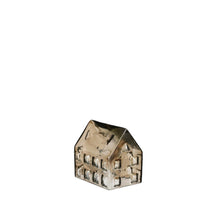 House gray recycled glass - l8.5xb6.5xh7.5cm