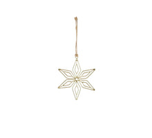Ornament Schneeflocke gold - h1xd12cm