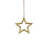 Ornament star recycled aluminum gold - d10cm