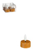 Tea light LED brown 4 pieces battery operated - h4.6xd3.8cm