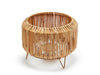 Reed lantern round Ø25.5x20cm natural + glass