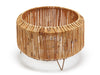 Reed lantern round Ø32x21cm natural + glass