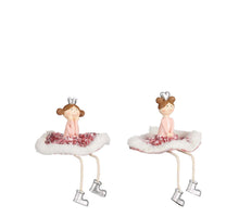 Decoratie prinses roze 2 assorti - l9xb9xh18cm