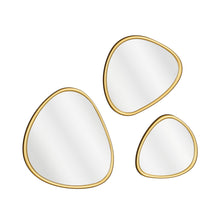 Jurre spiegel goud 3 stuks - l37,5xb55,5xh2,5cm