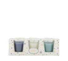Candle sandalwood scent wax with glass 21x5x6cm 3pc White
