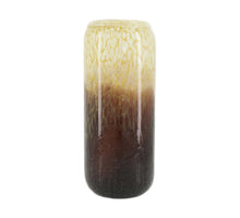 Vase glass 15x15x35.5cm Amber