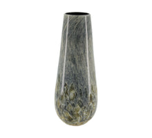 Vase glass 17x17x42cm Black