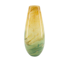Vase glass 15.5x15.5x37.5cm Green