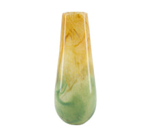 Vase glass 17x17x42cm Green