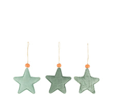 Hanger star cotton 15x4x15cm Mixed Green
