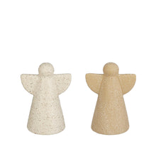 Decoratie engel bruin l.bruin 2 assorti - h10xd7cm