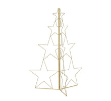Decoratie kerstboom opvouwbaar goud - l92xb92xh118cm