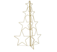 Decoratie kerstboom opvouwbaar goud - l128xb128xh171cm