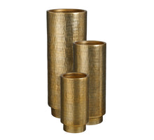 Canyon pot round d.gold set of 3 - h99xd36.5cm