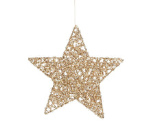 Ornament ster dicht champagne - d25cm