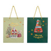 Christmas bag, light green, dark green, 2 assorted - l26xb10xh32cm
